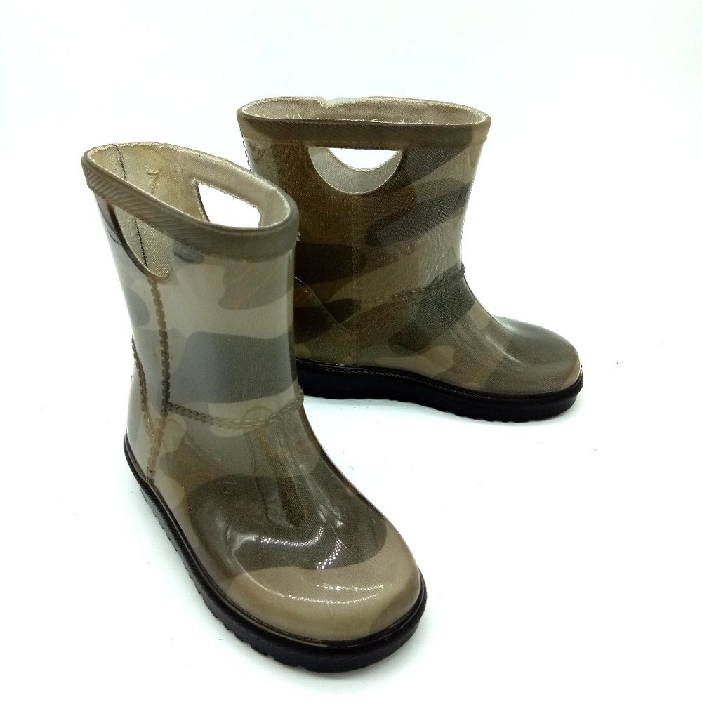 UGG Rahjee Kids Unisex Camo Print Rain Boots 7